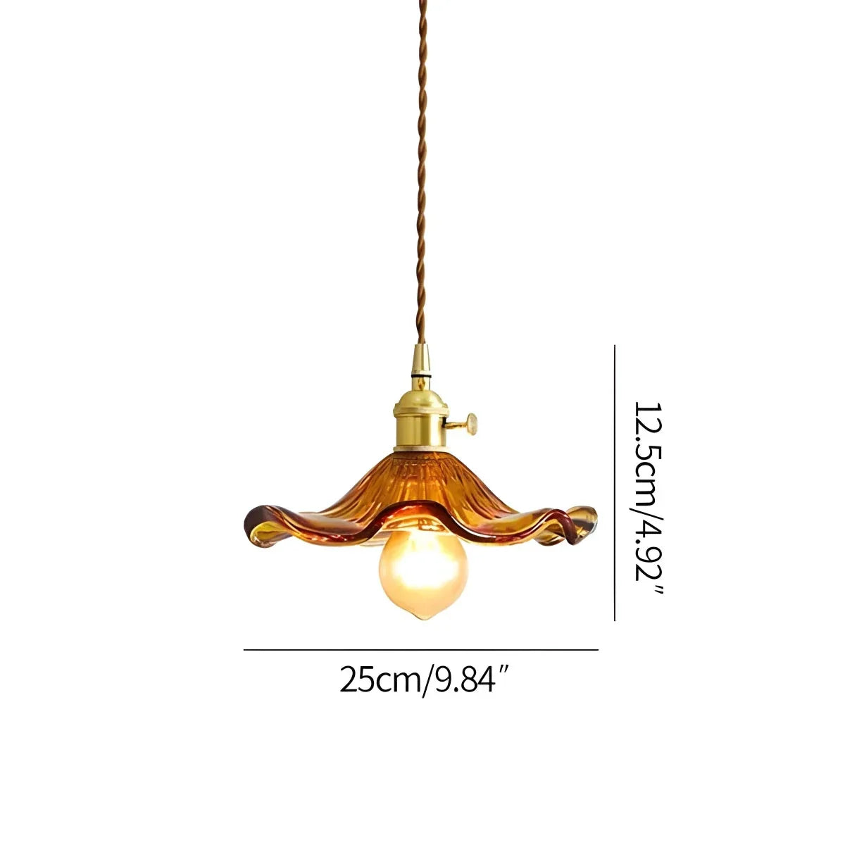 flairel Nordic Japanese Glass Chandelier for Living Room