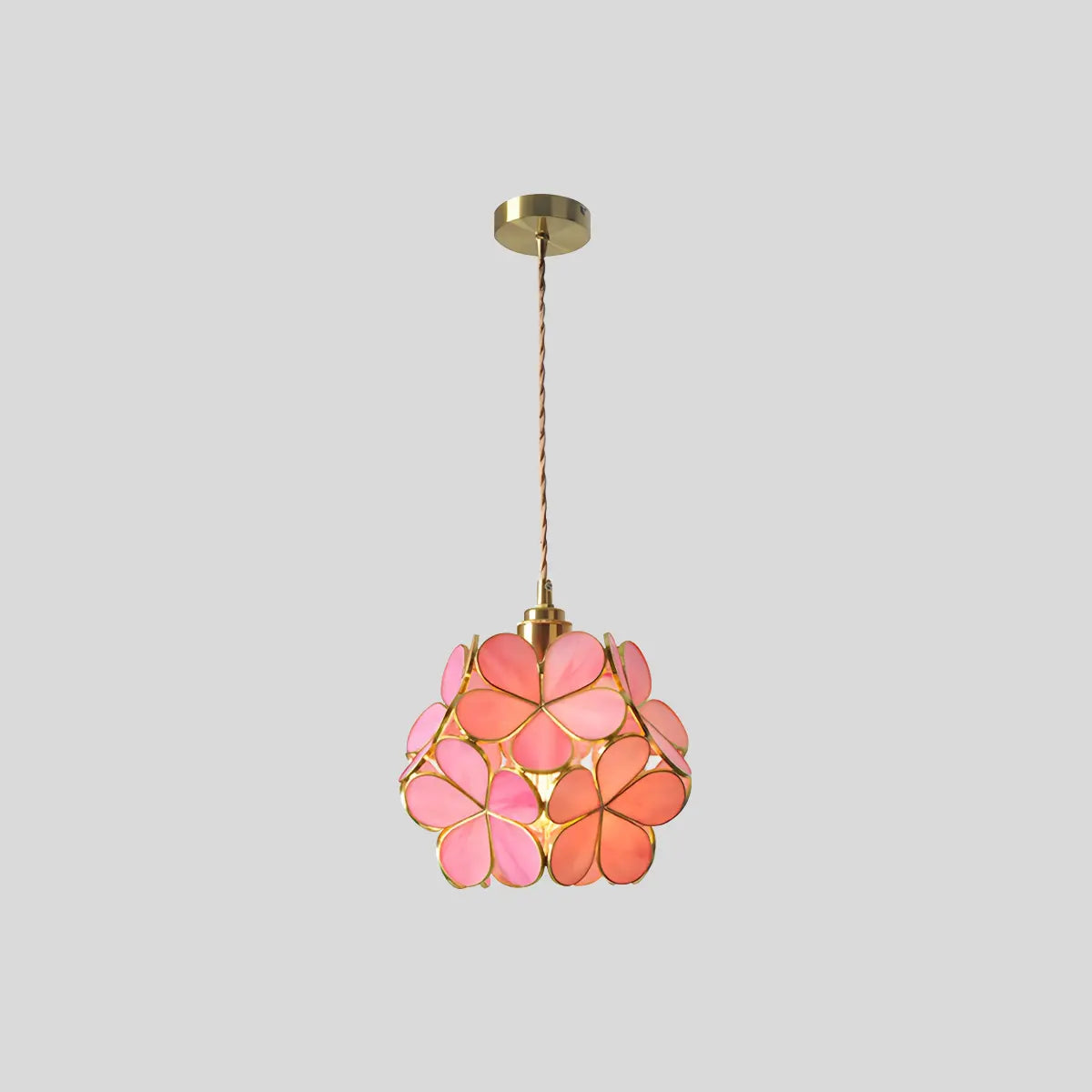 flairel Cherry Blossom Stained Glass Pendant Light