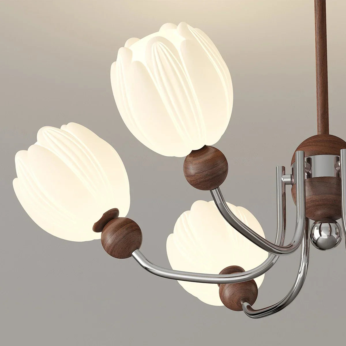 flairel French Retro Flower Chandelier for Living Room