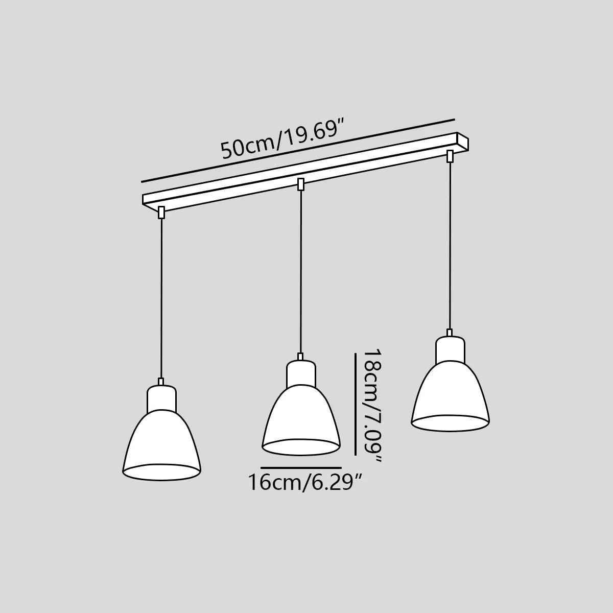 flairel Colorato Aluminum Pendant Light for Kitchen