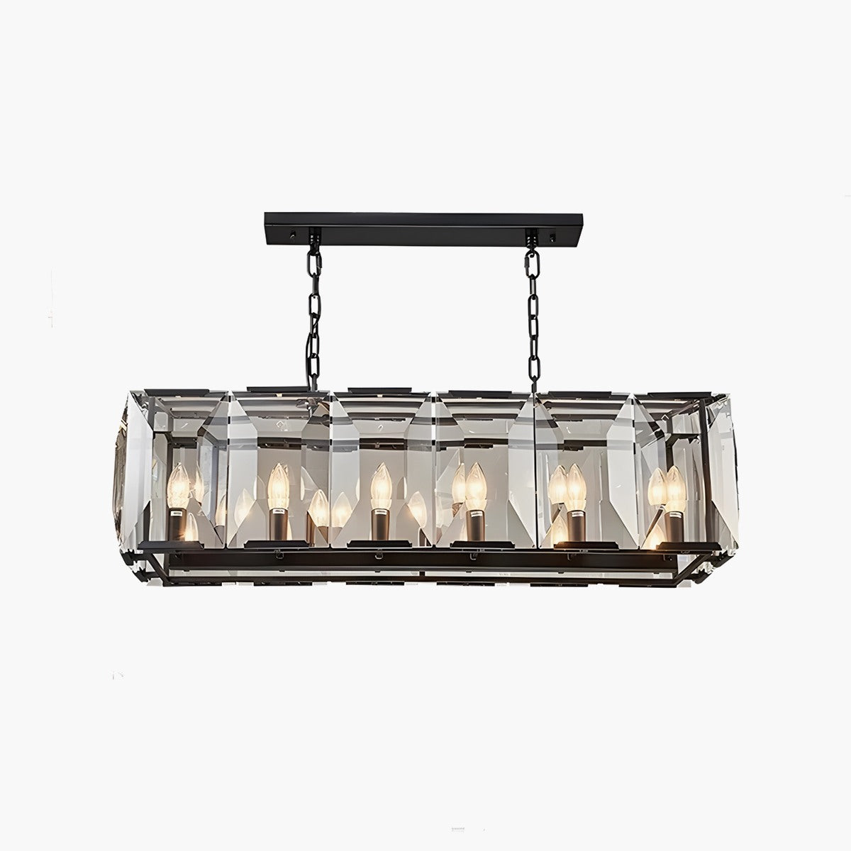 flairel Rectangular Glass Chandelier