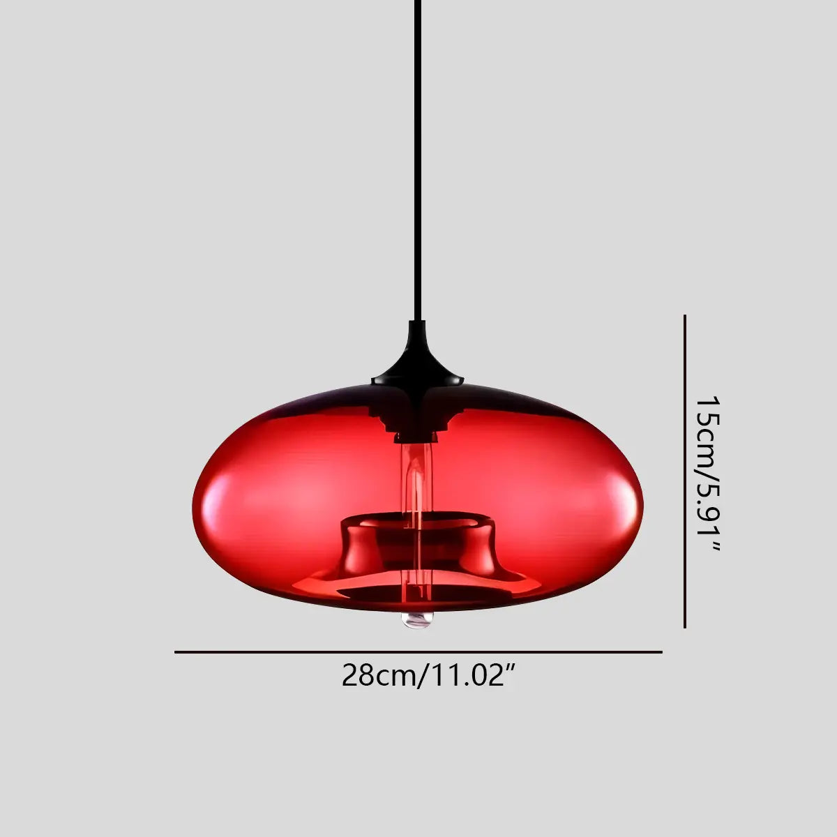 flairel Colorful Glass Pendant Light for Dining Area