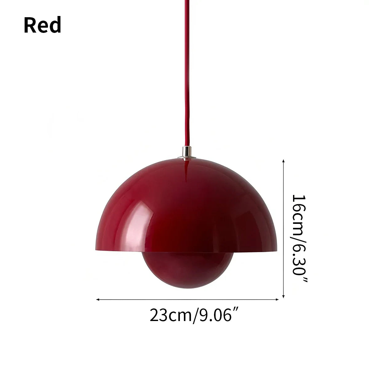 flairel Nordic Colorful Flower Bud Pendant Light
