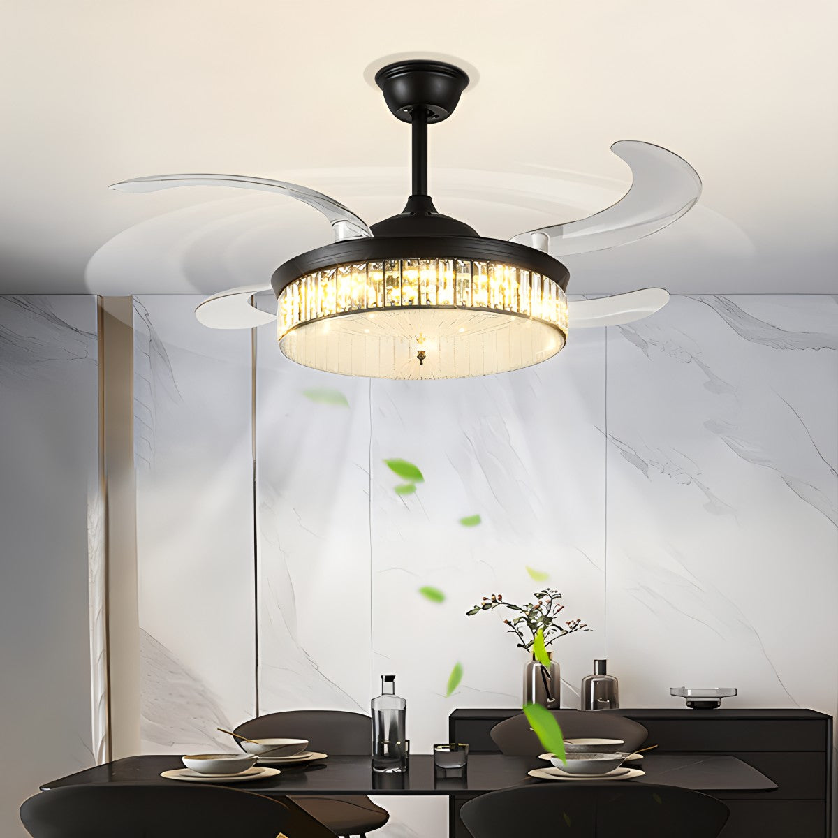 flairel Remote Hugger Ceiling Fan Light