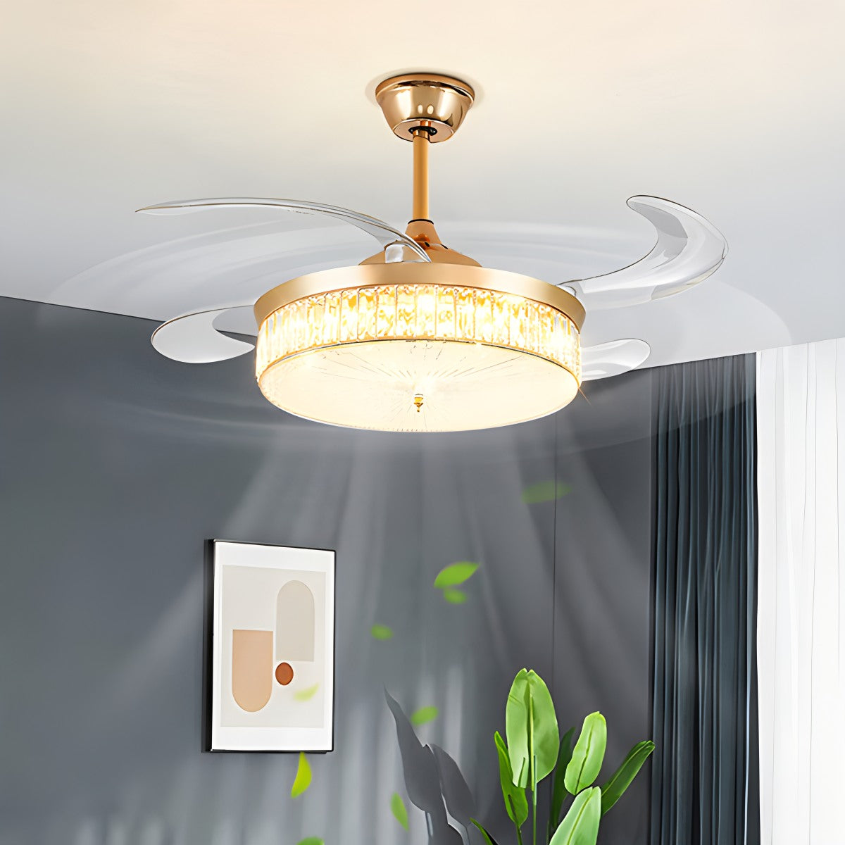 flairel Remote Hugger Ceiling Fan Light