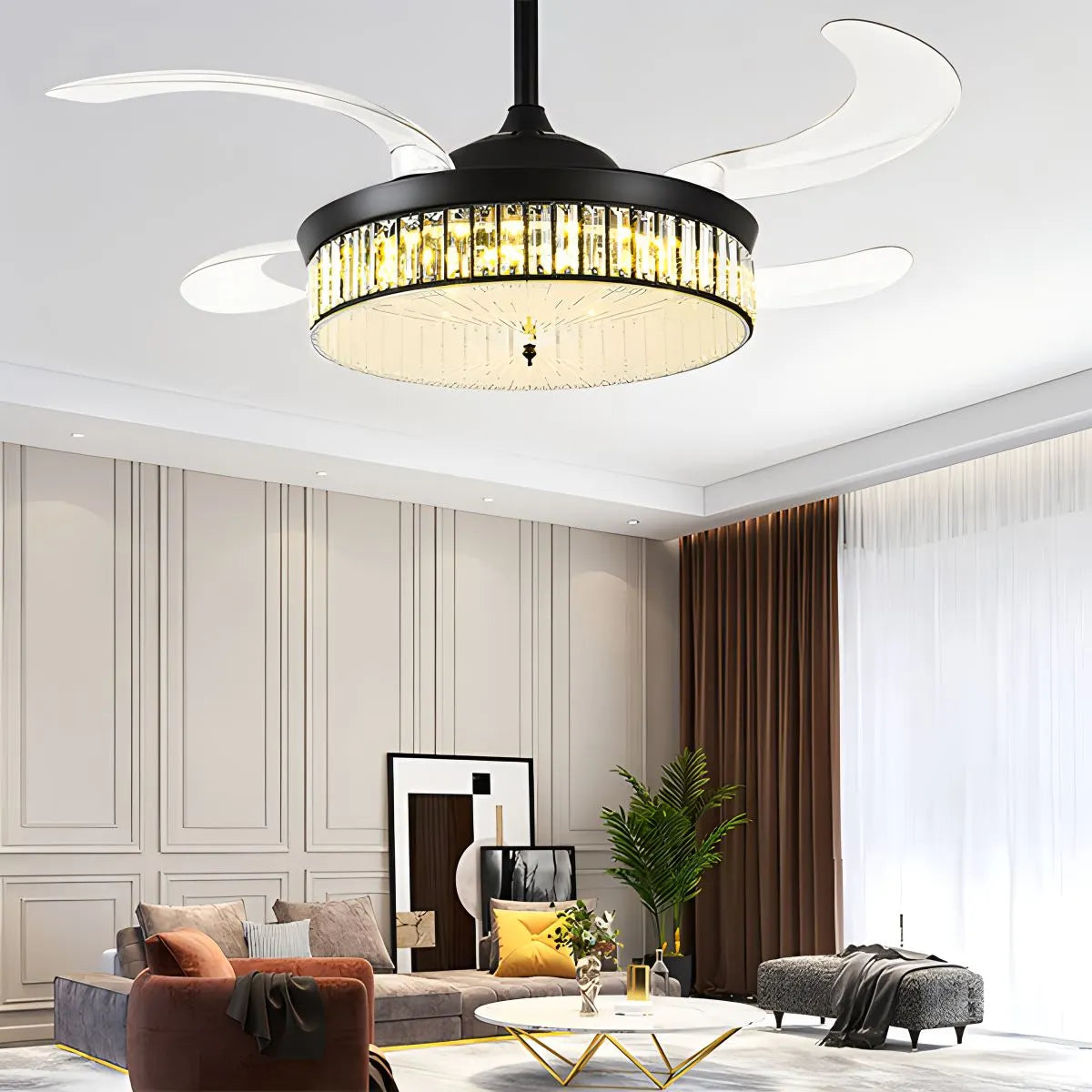 flairel Remote Hugger Ceiling Fan Light