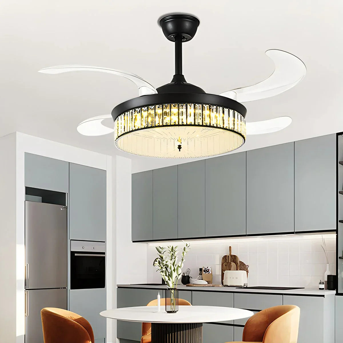 flairel Remote Hugger Ceiling Fan Light