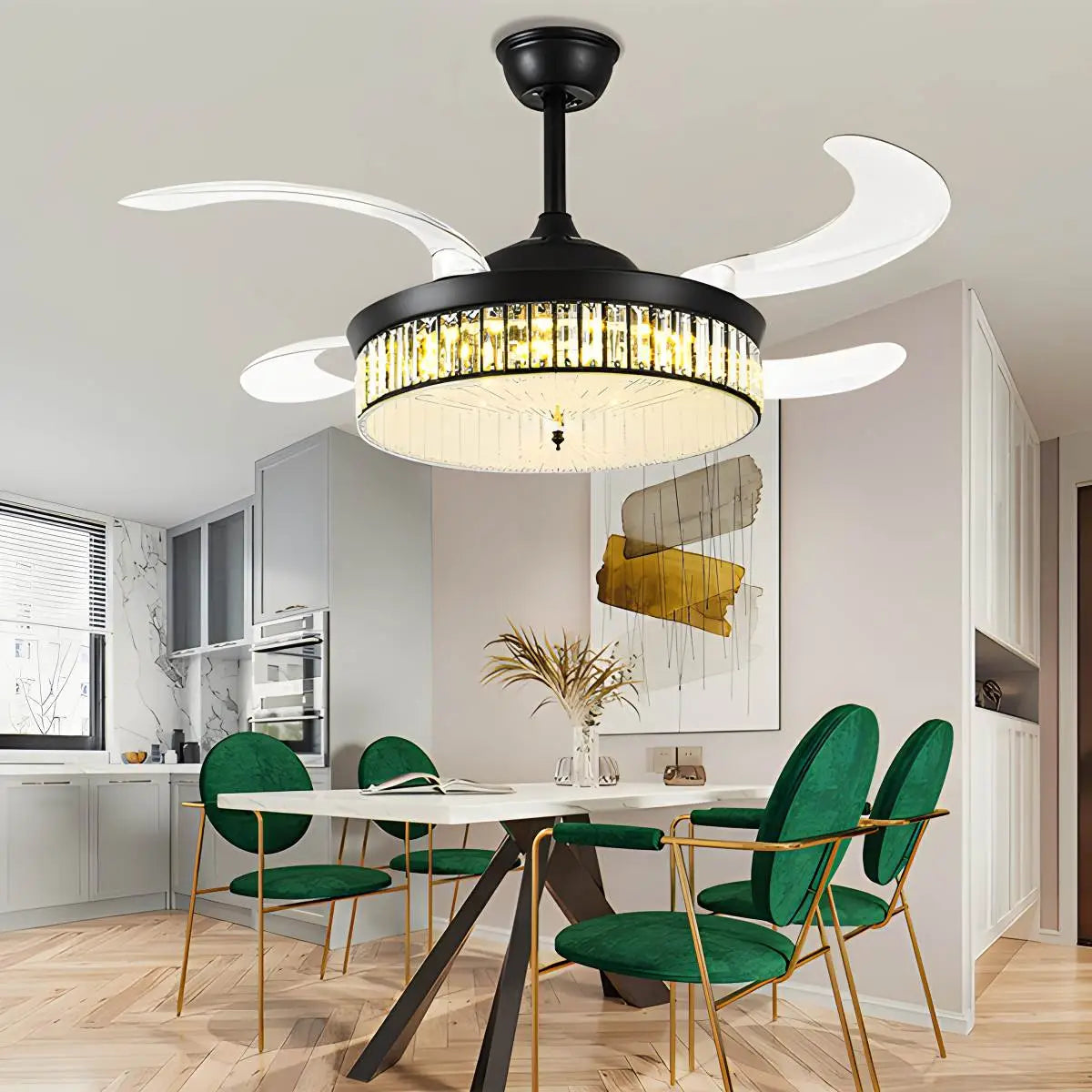 flairel Remote Hugger Ceiling Fan Light