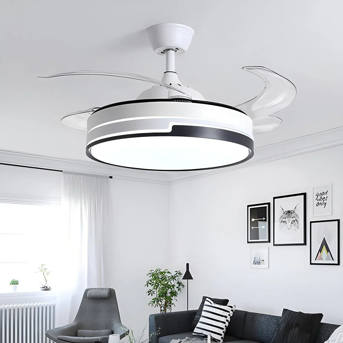 flairel Remote Minimalist Hugger Ceiling Fan
