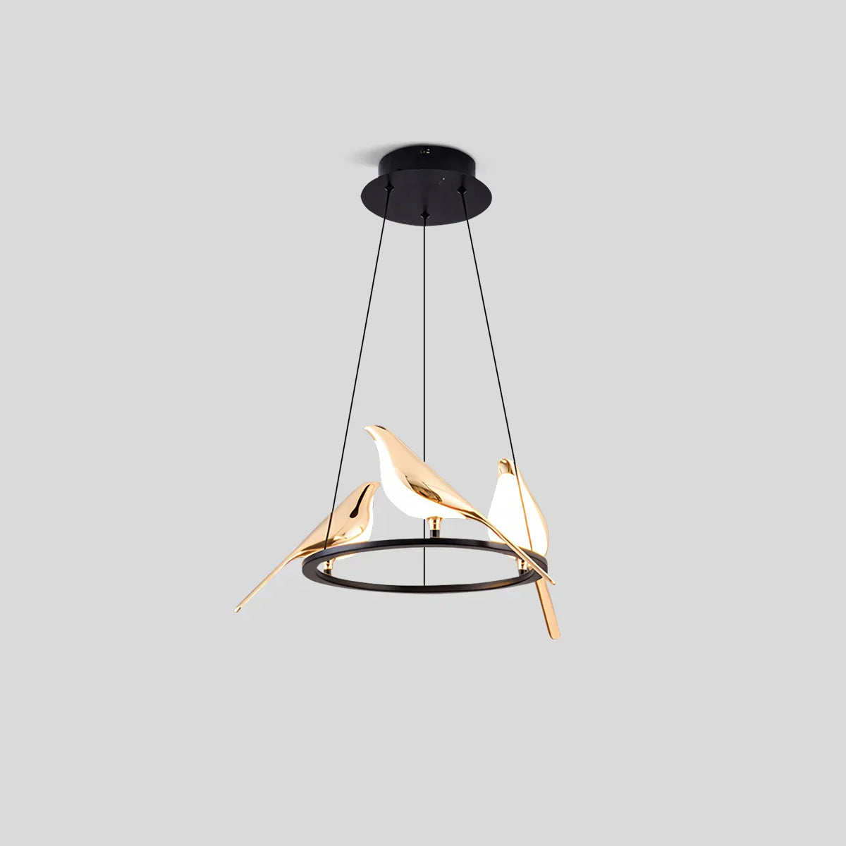 flairel Modern Gold Birds LED Chandelier