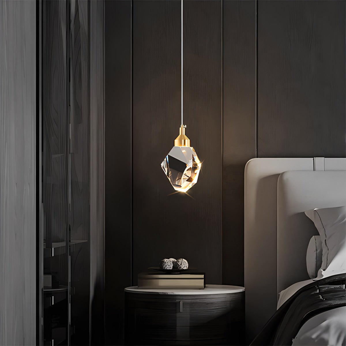 flairel Rock Crystal Rain Chandelier for Living Room