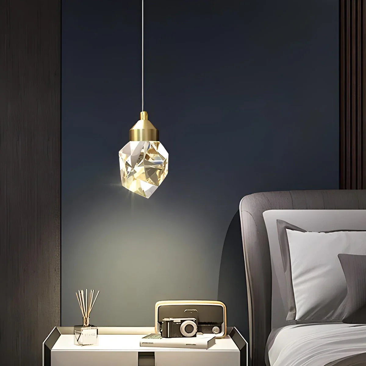 flairel Rock Crystal Rain Chandelier for Living Room