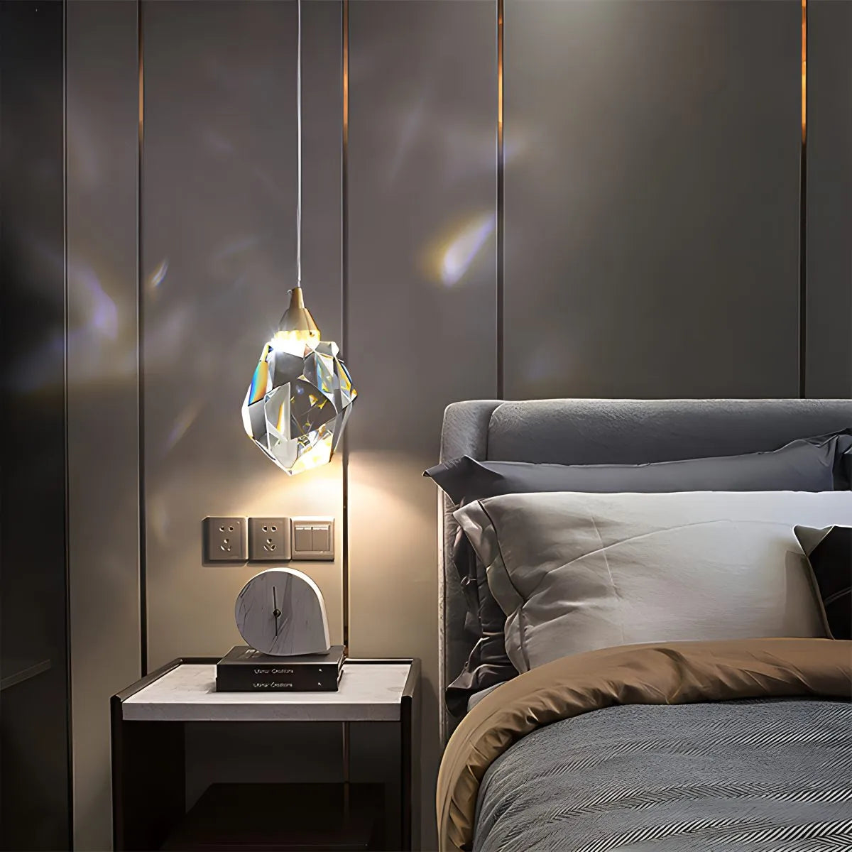 flairel Rock Crystal Rain Chandelier for Living Room