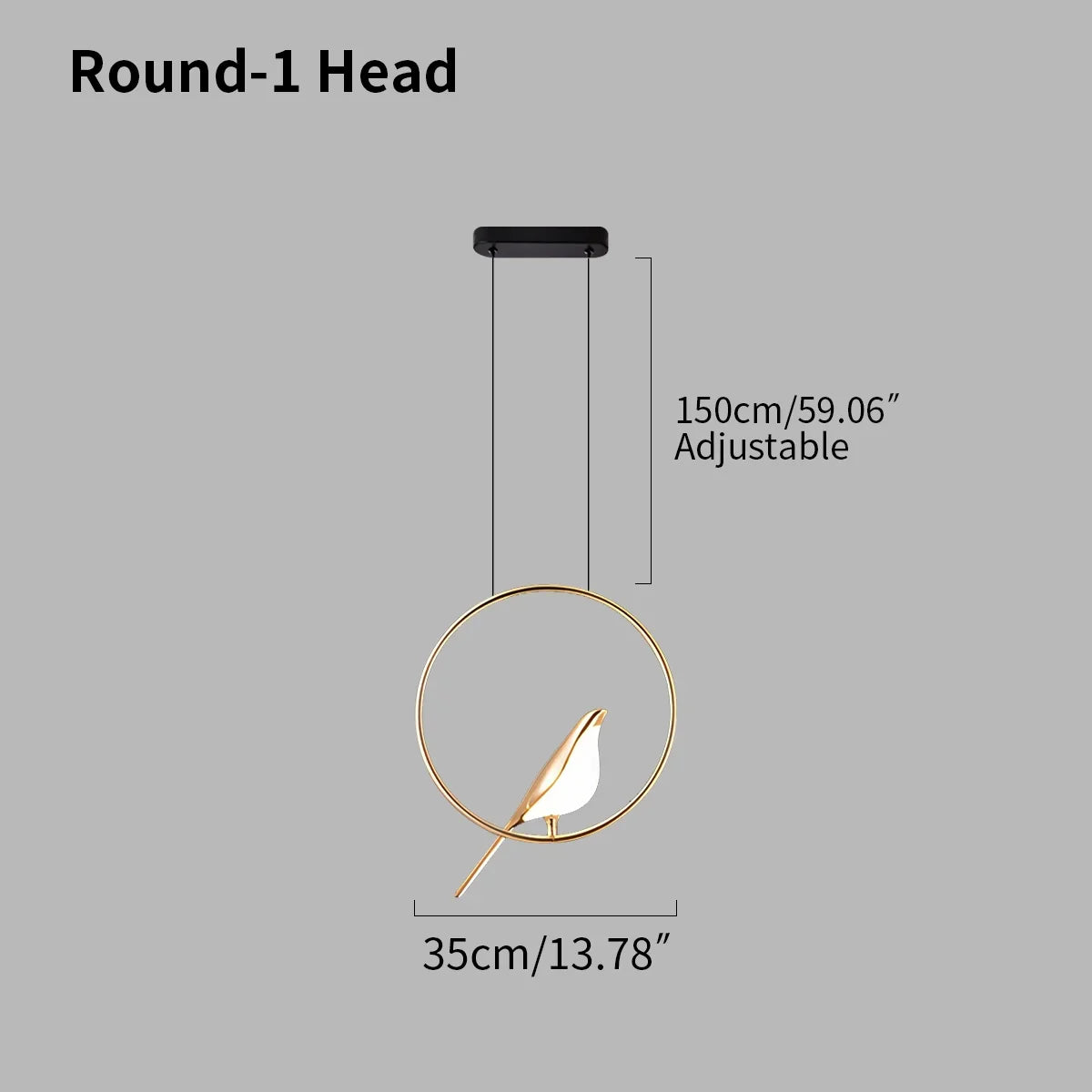 flairel Modern Gold Birds LED Chandelier