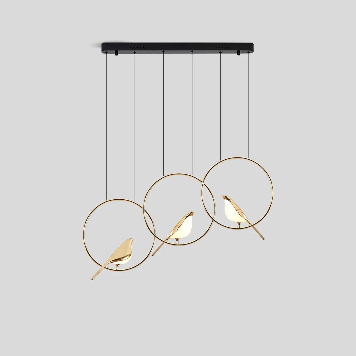 flairel Modern Gold Birds LED Chandelier