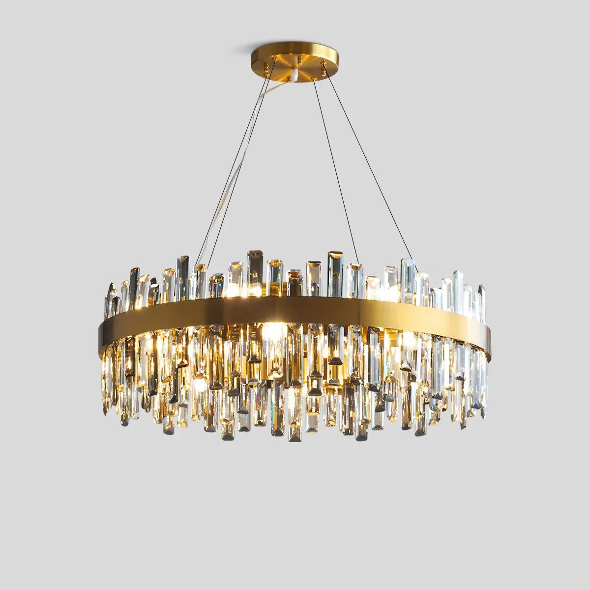 flairel Round Oval Crystal Chandelier