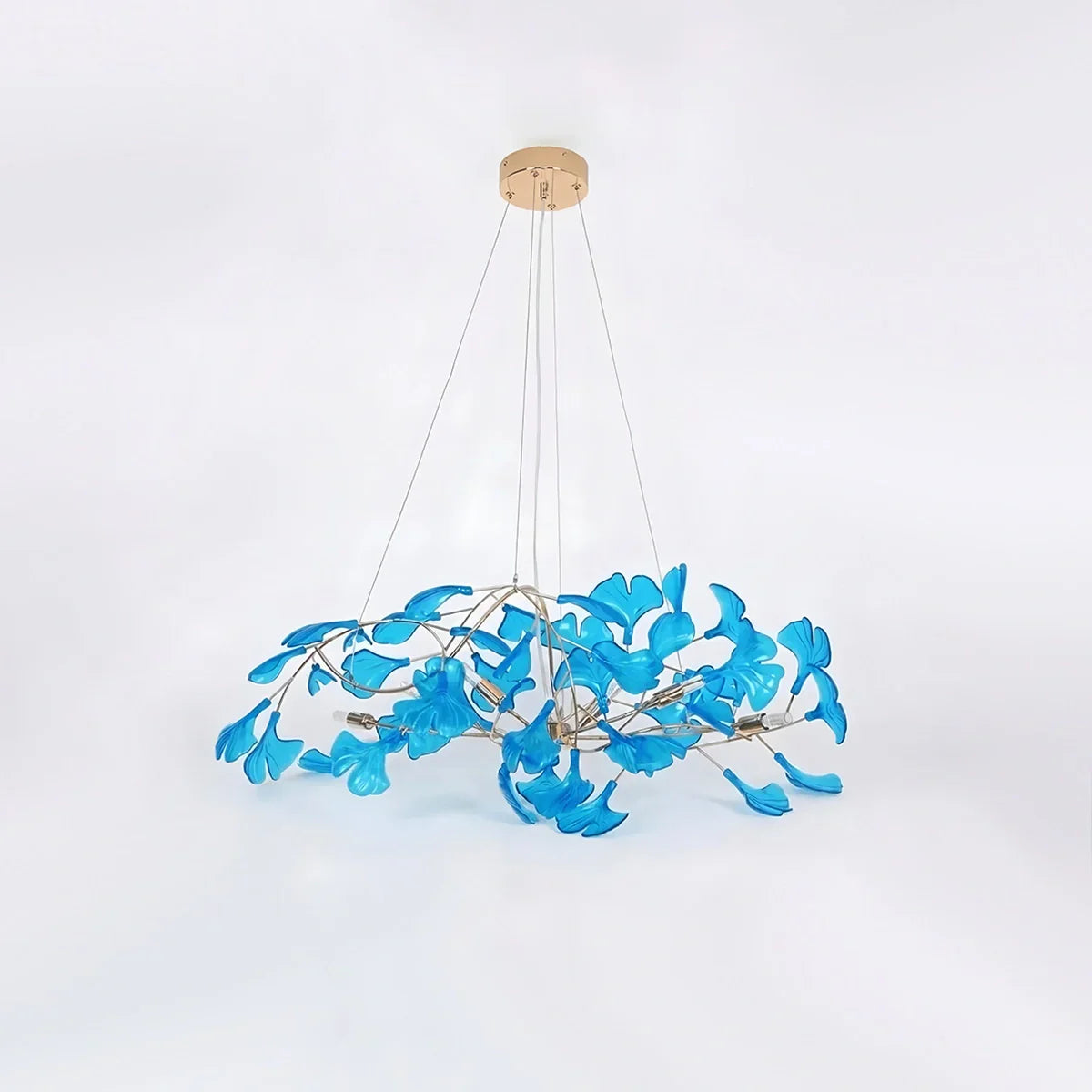 flairel Acrylic Ginkgo Leaf Chandelier for Dining Area
