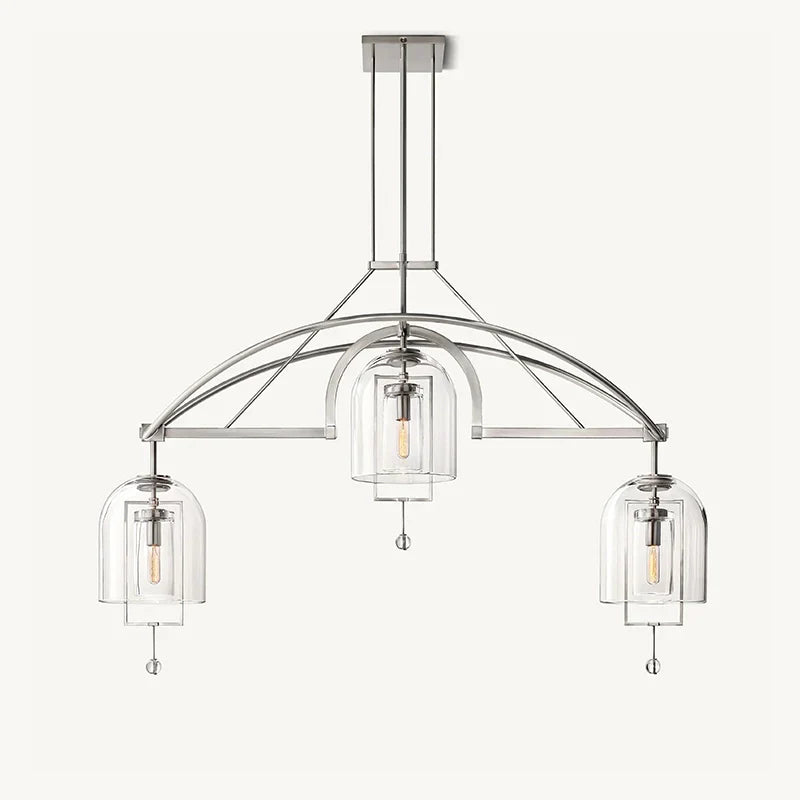 flairel Bell Glass Chandelier for Living Room