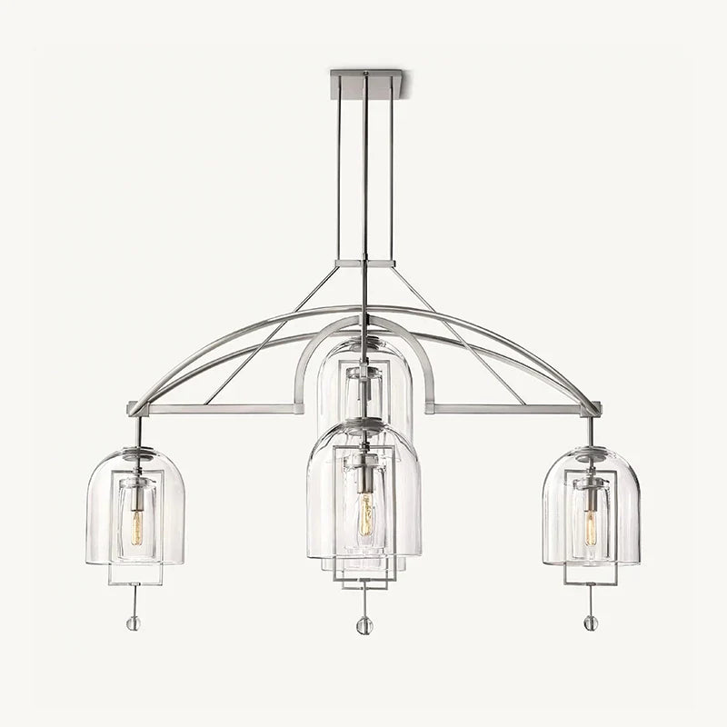 flairel Bell Glass Chandelier for Living Room