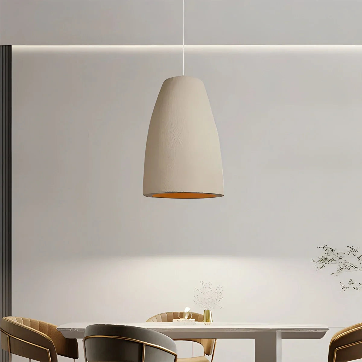 flairel Simple Gypsum Pendant Lights for Dining Room