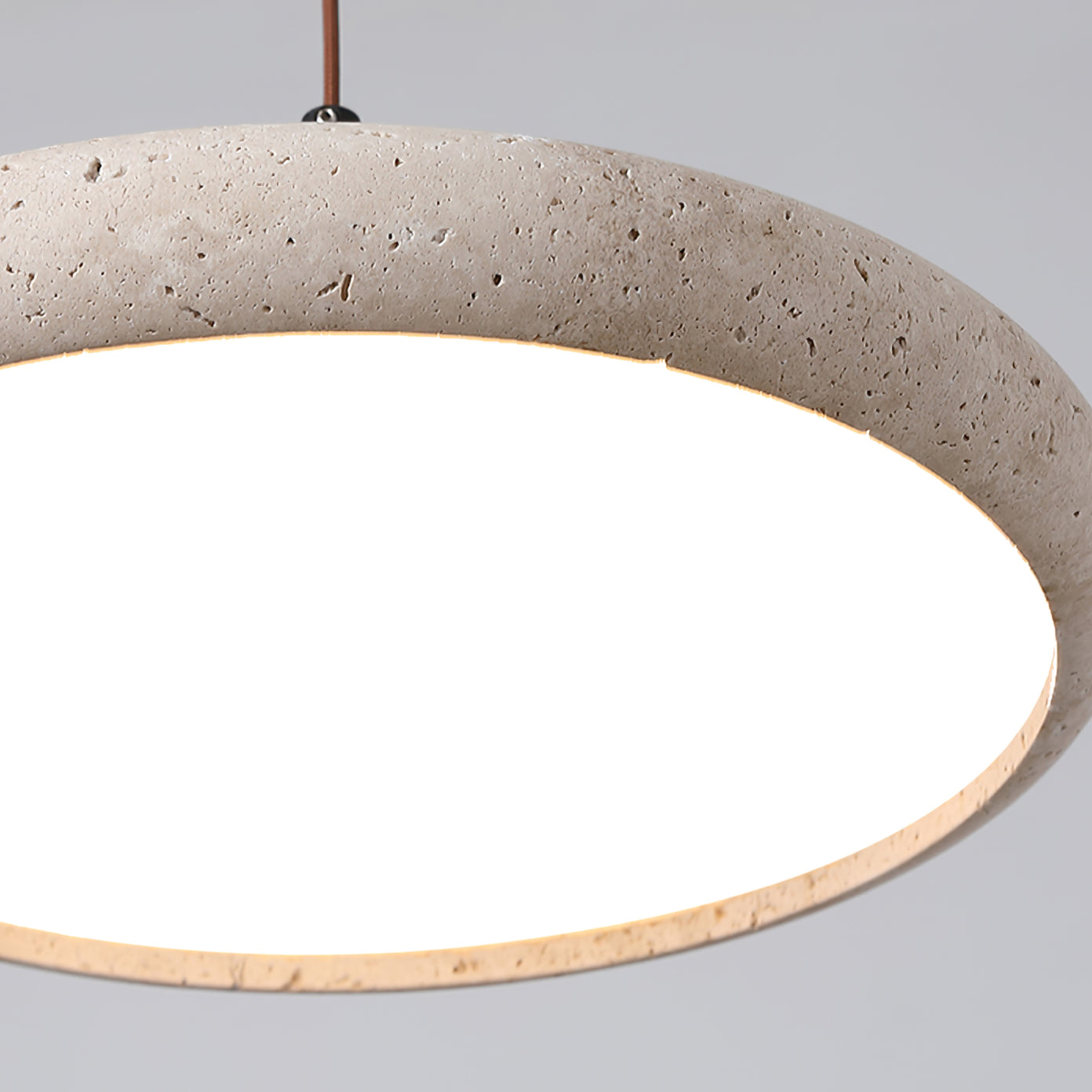 Siyane Modern Yellow Travertine Wood LED Pendant Lamp for Dining Room