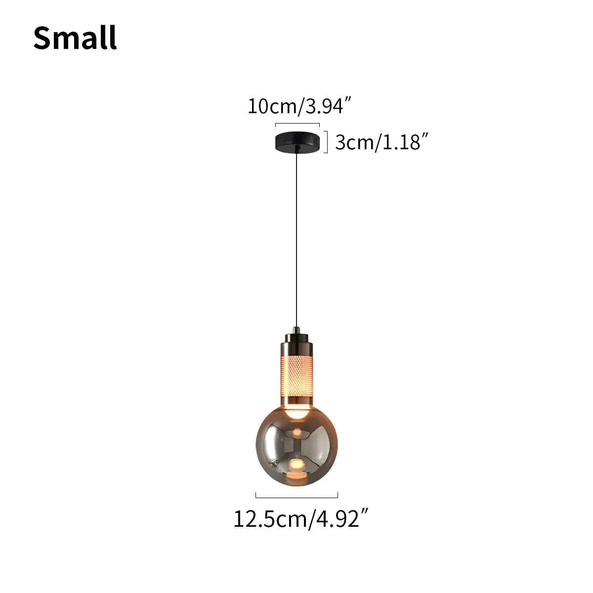 flairel Industrial Glass Pendant Light for Bedroom