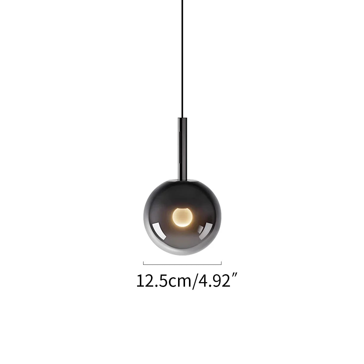 flairel Adjustable Bedside Glass Pendant Light