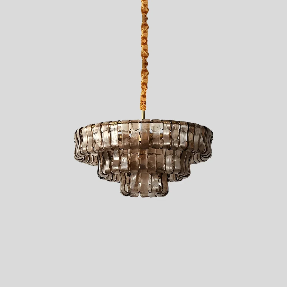 flairel Light Luxury Murano Ring Layered Glass Chandelier