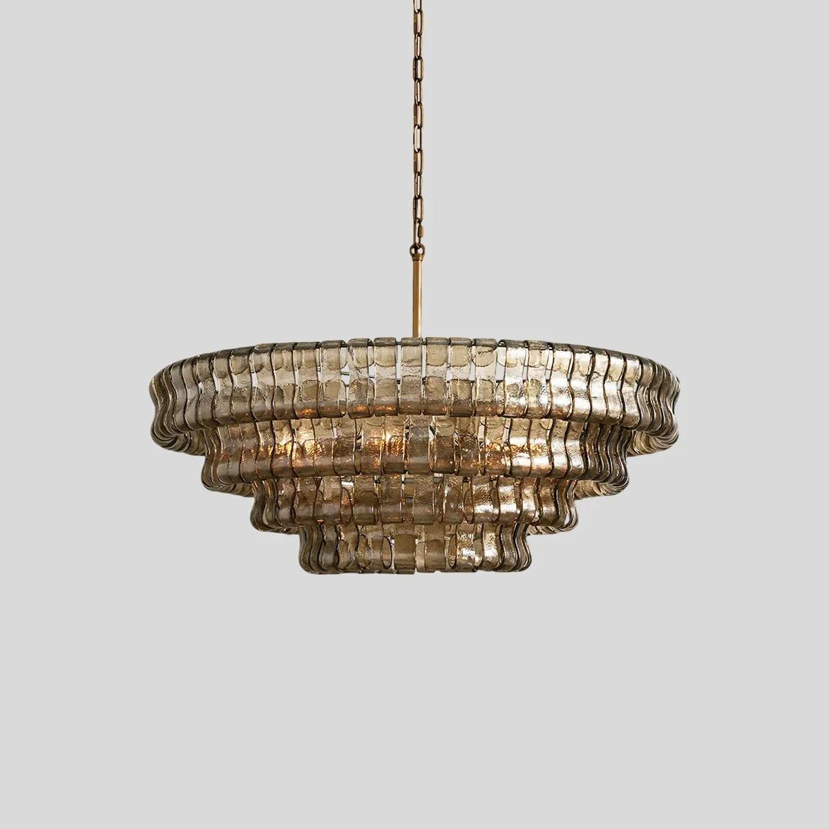 flairel Light Luxury Murano Ring Layered Glass Chandelier