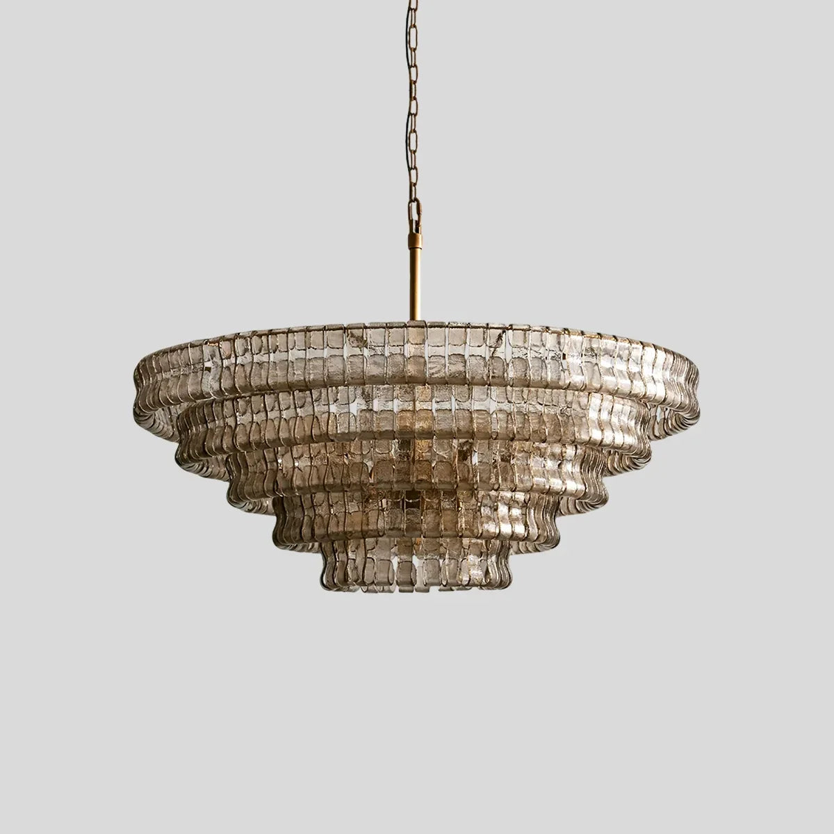 flairel Light Luxury Murano Ring Layered Glass Chandelier
