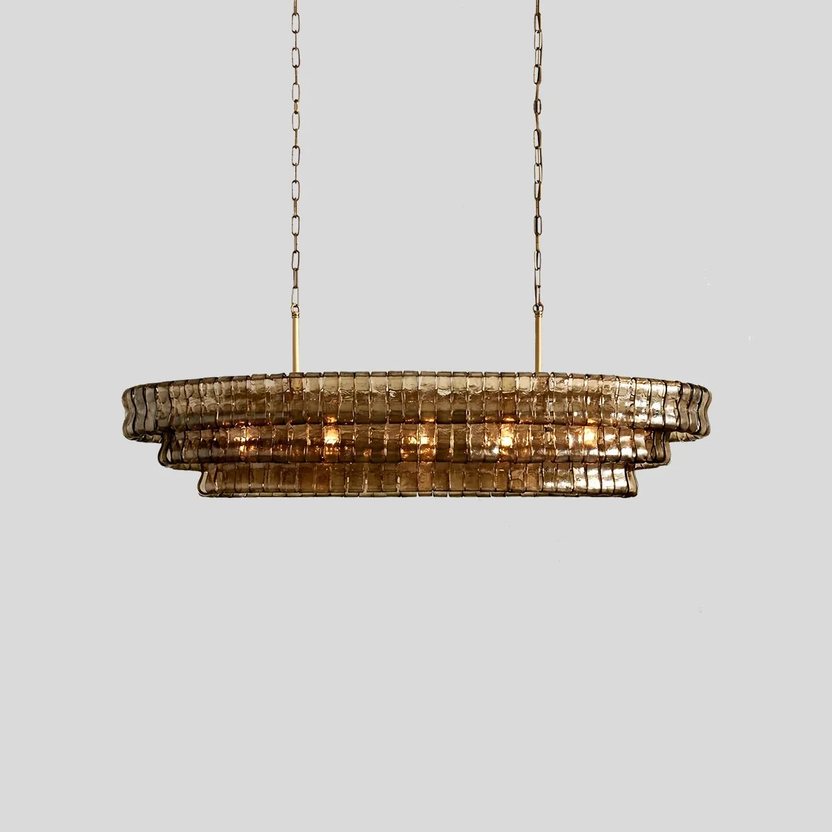 flairel Light Luxury Murano Ring Layered Glass Chandelier