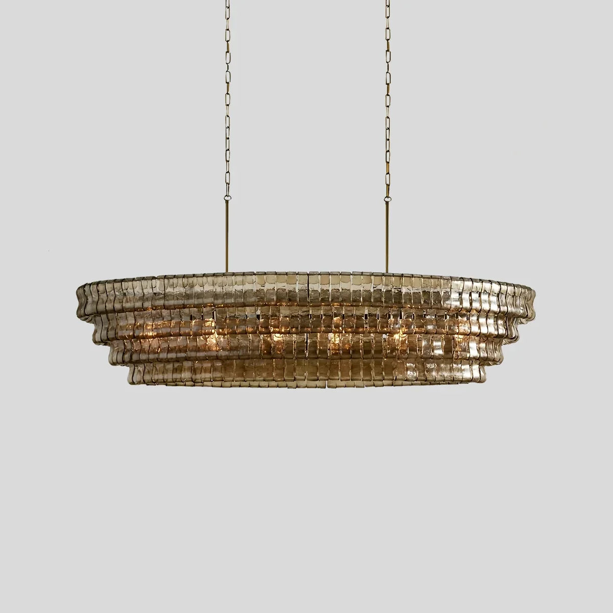 flairel Light Luxury Murano Ring Layered Glass Chandelier
