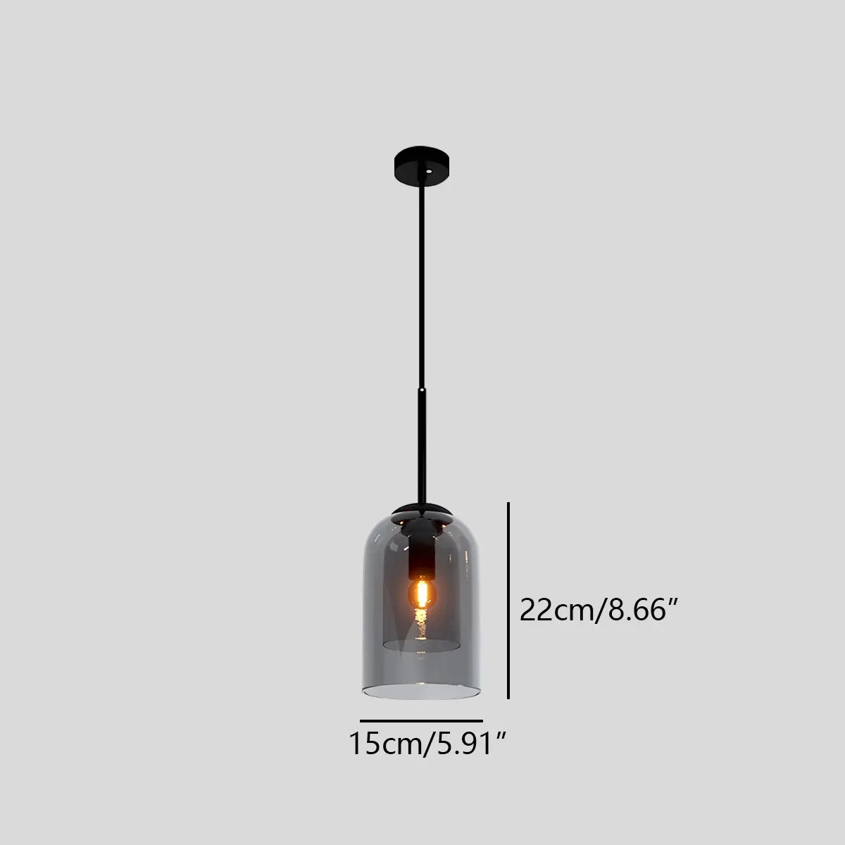 flairel Otzara Double Glass Pendant Light for Dining Area