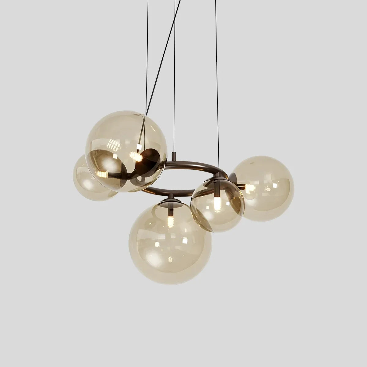 flairel Luxurious Single-Tone Glass Spheres Chandelier