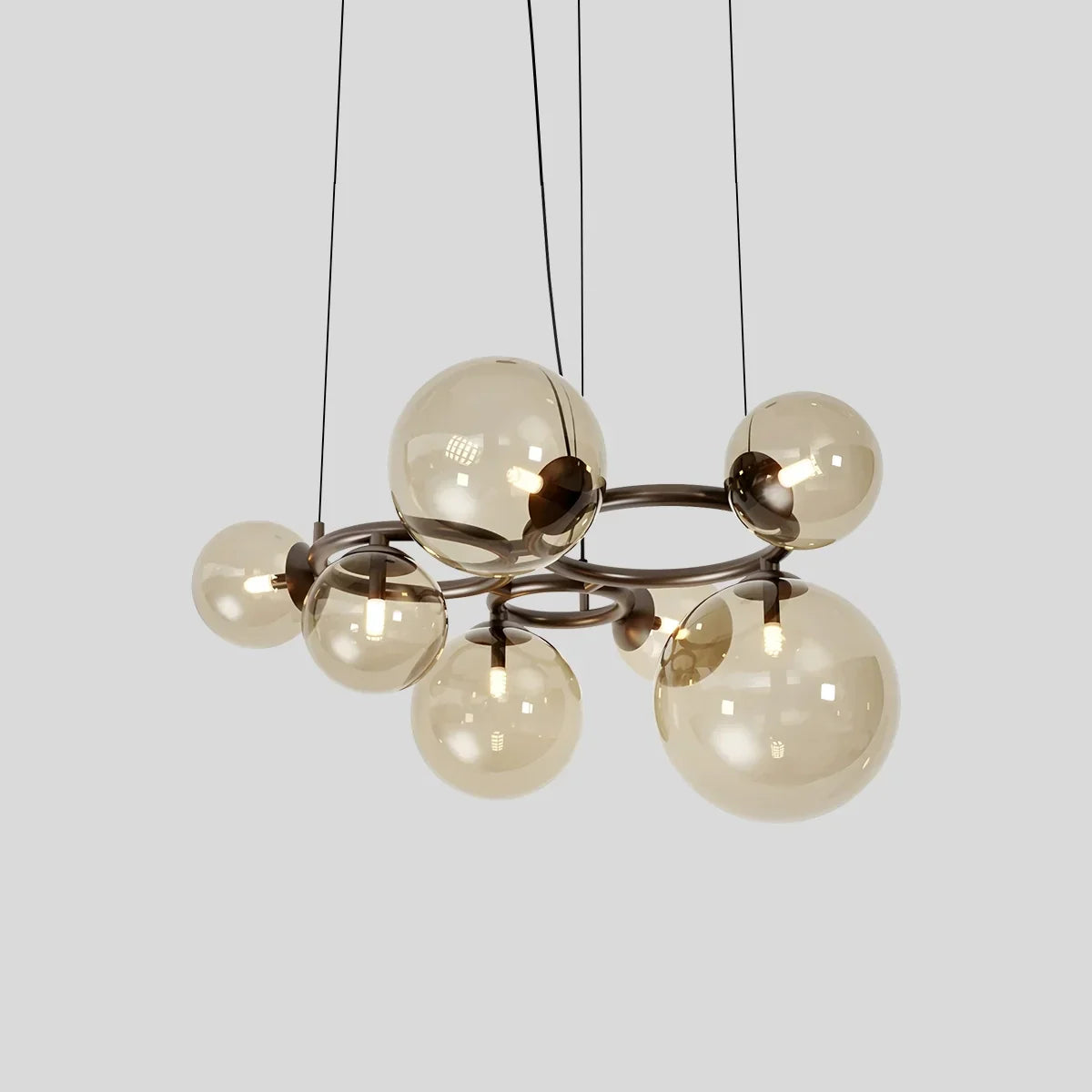flairel Luxurious Single-Tone Glass Spheres Chandelier