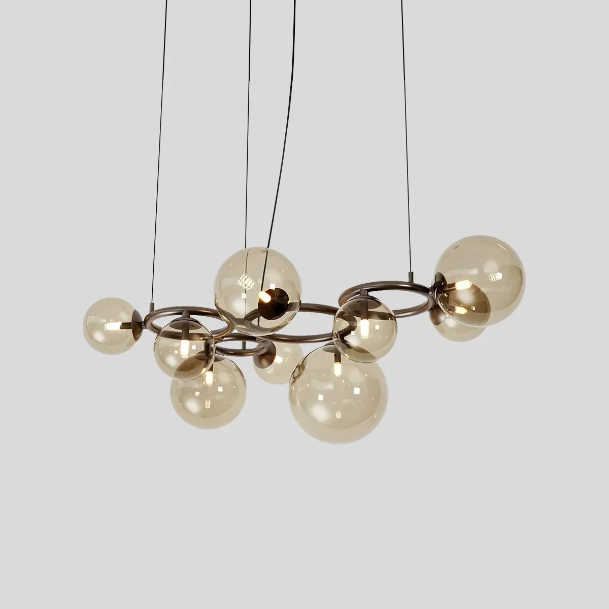 flairel Luxurious Single-Tone Glass Spheres Chandelier