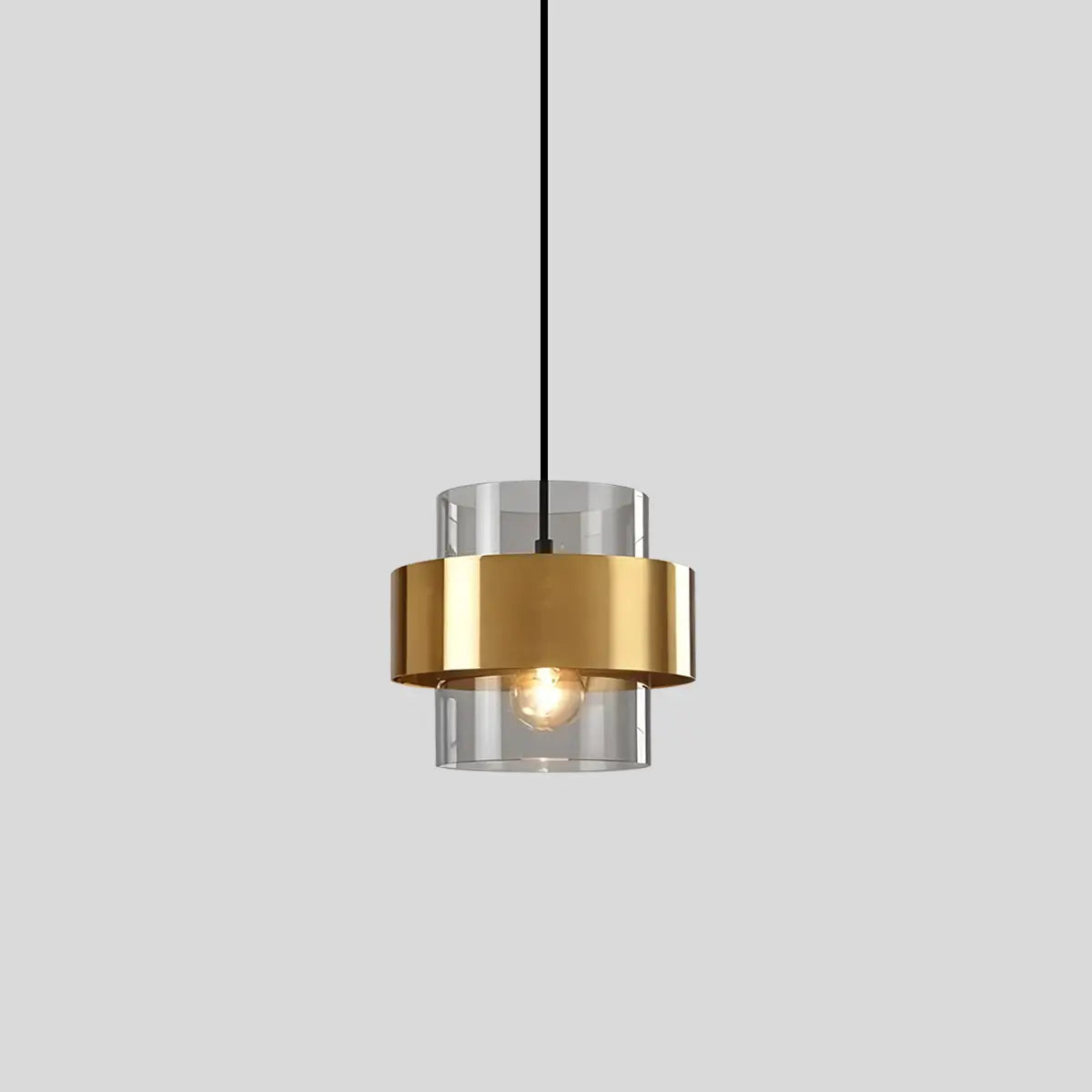 flairel Azenor Cylindrical Glass Pendant Light for Bedroom