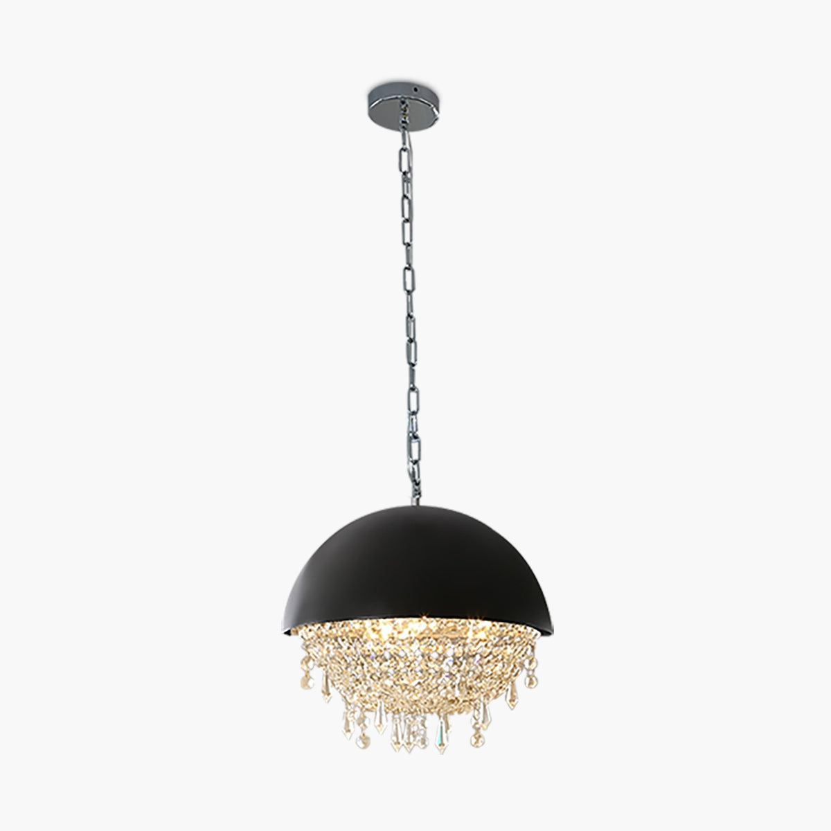 flairel Spherical Crystal Chandelier Globe Pendant Light