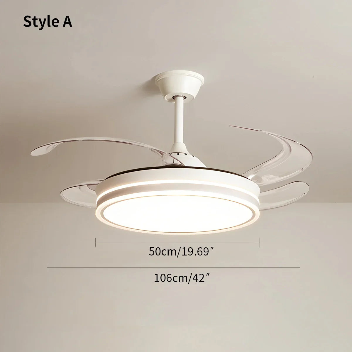 flairel Modern Ceiling Fan with LED Light & Remote Control