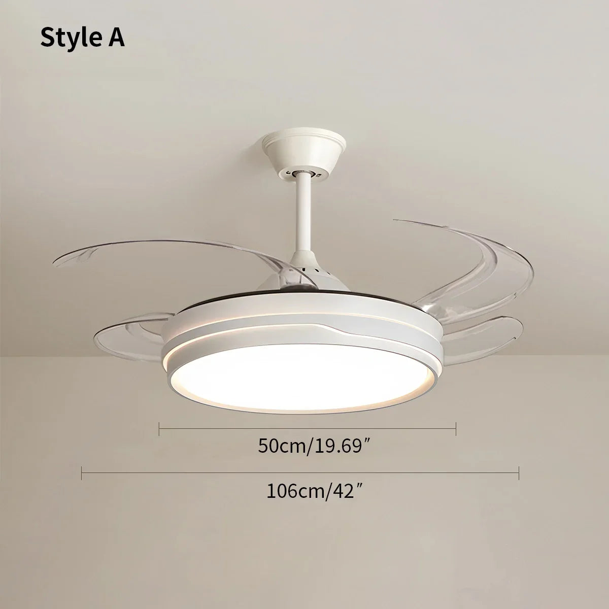 flairel LED Ceiling Fan Light with Remote Control