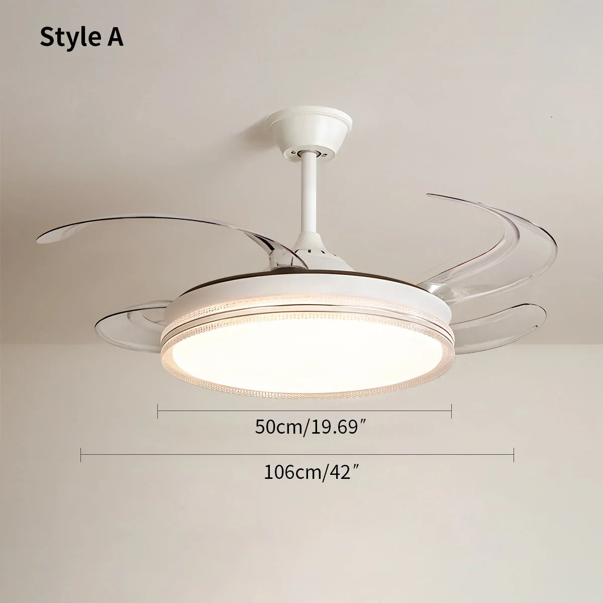 flairel Modern LED Ceiling Fan Lights with Remote Control