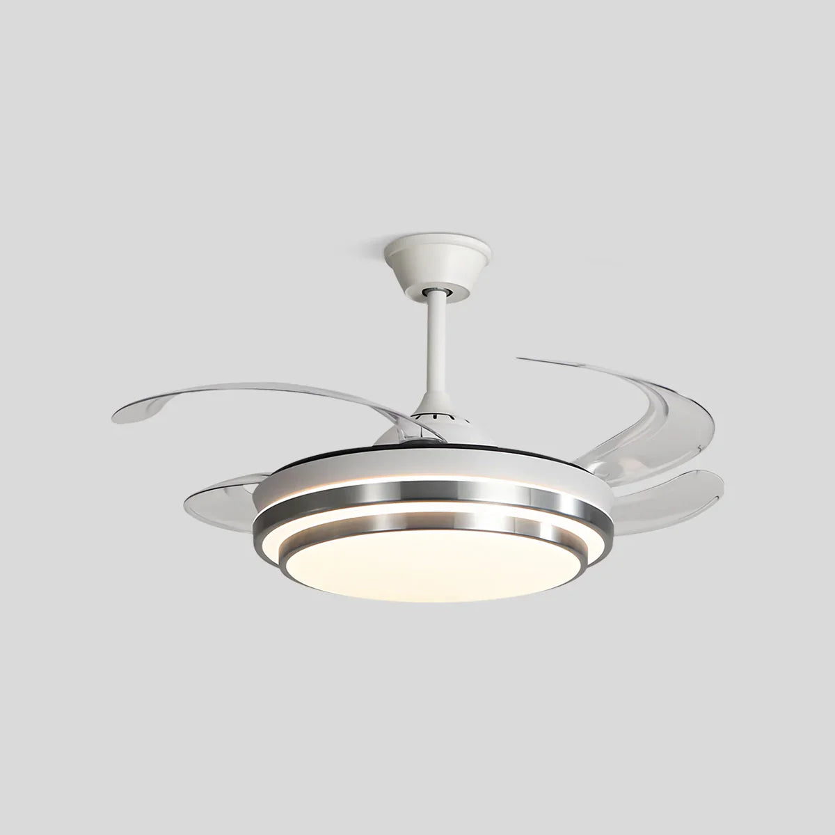 flairel Modern White Ceiling Fan with Light