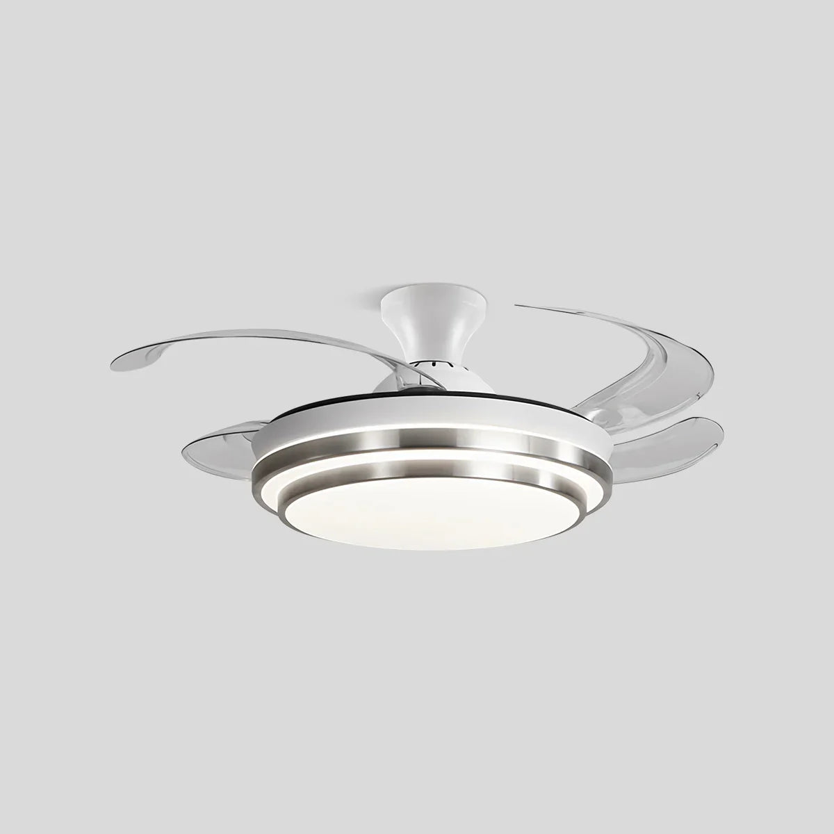 flairel Modern White Ceiling Fan with Light