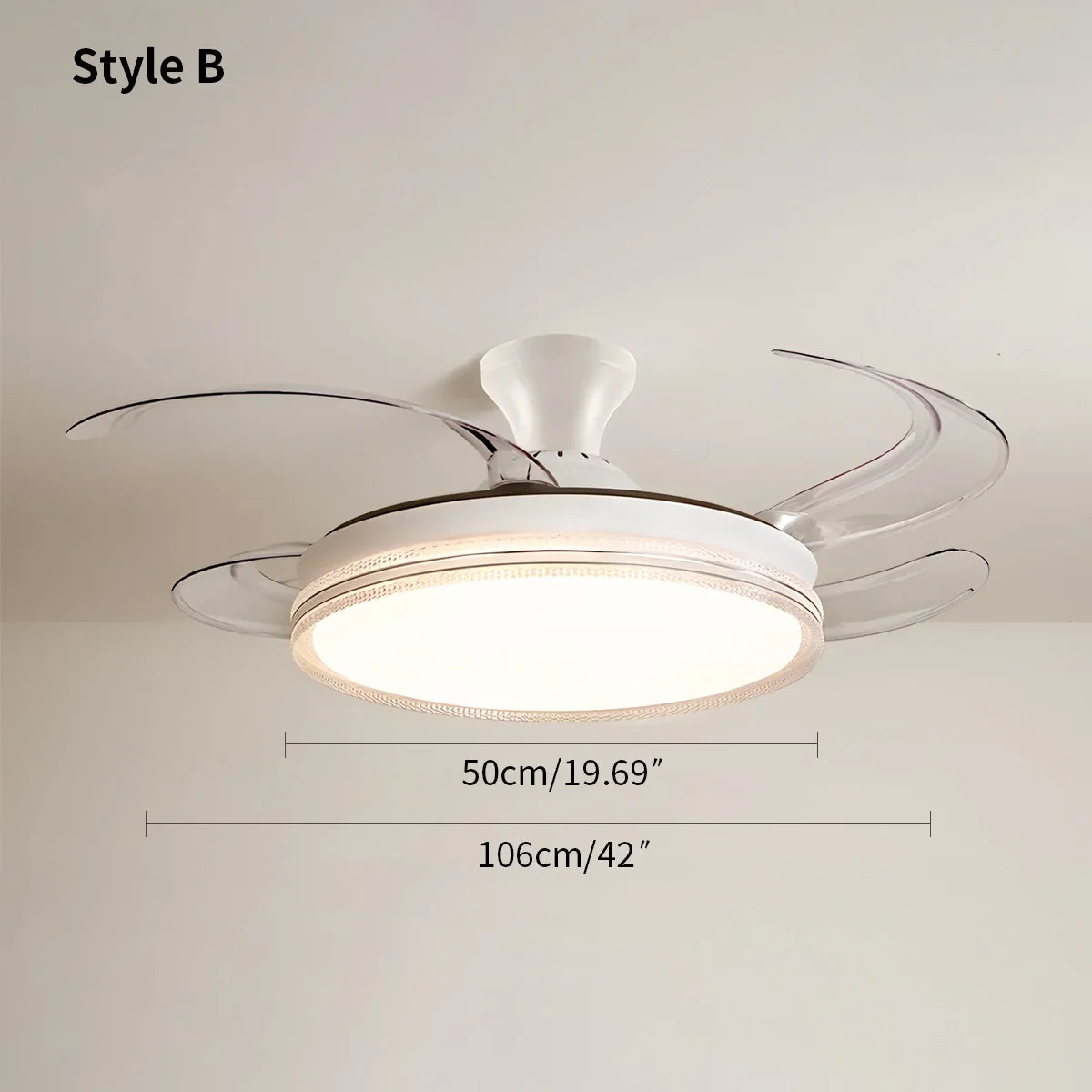 flairel Modern LED Ceiling Fan Lights with Remote Control