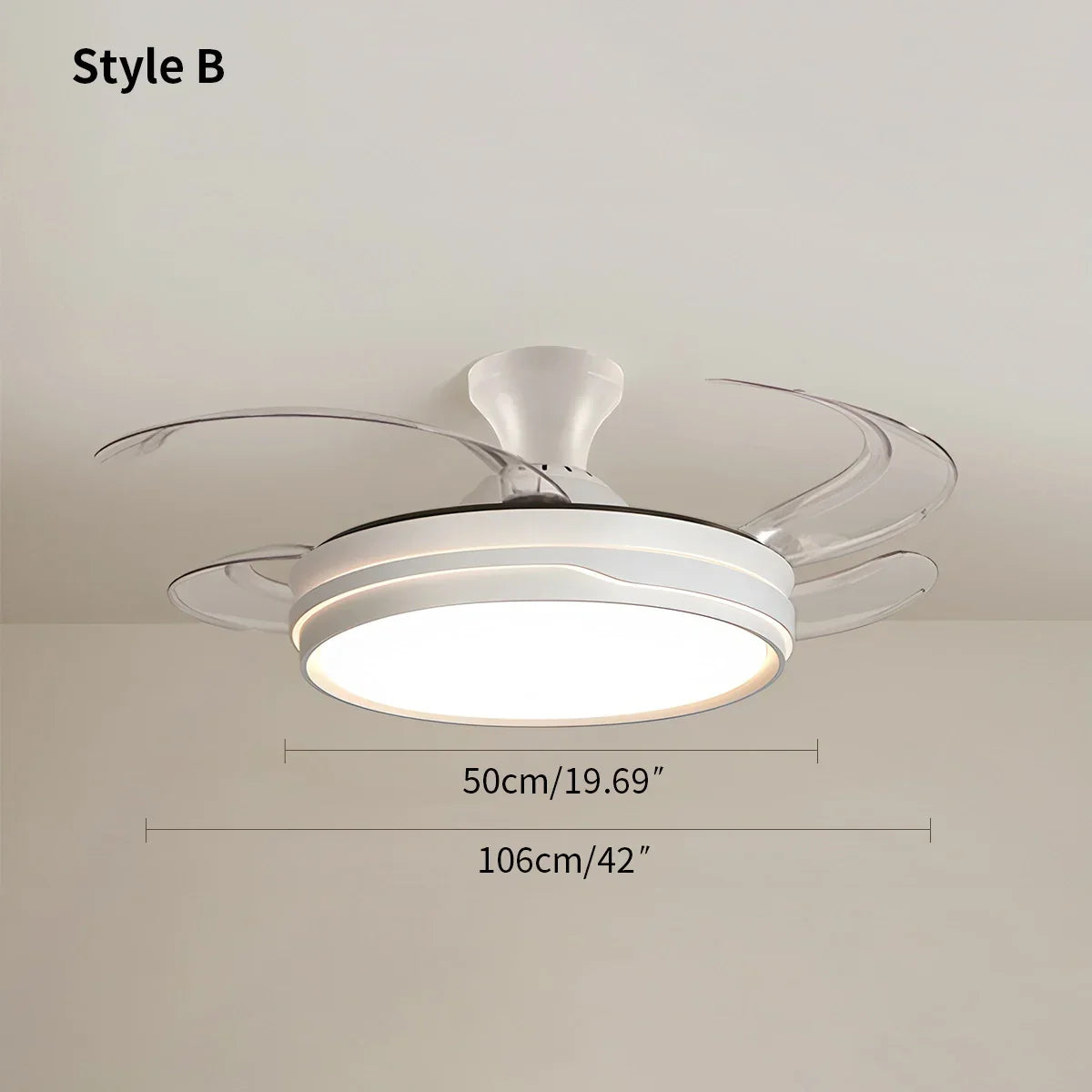 flairel LED Ceiling Fan Light with Remote Control