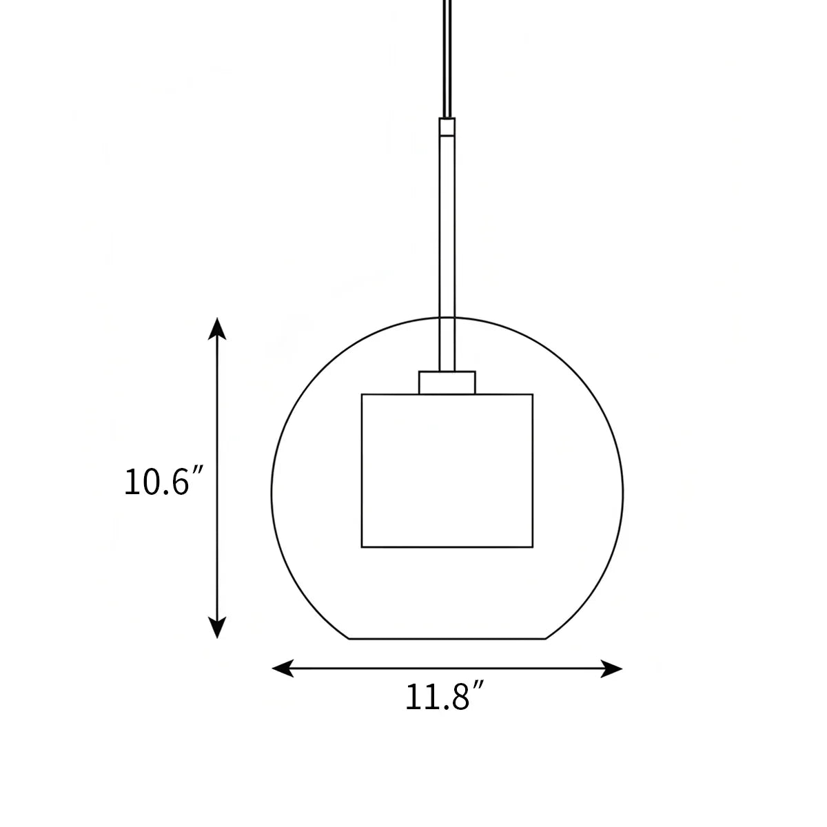 flairel Chiswick Glass Pendant Light for Kitchen Island