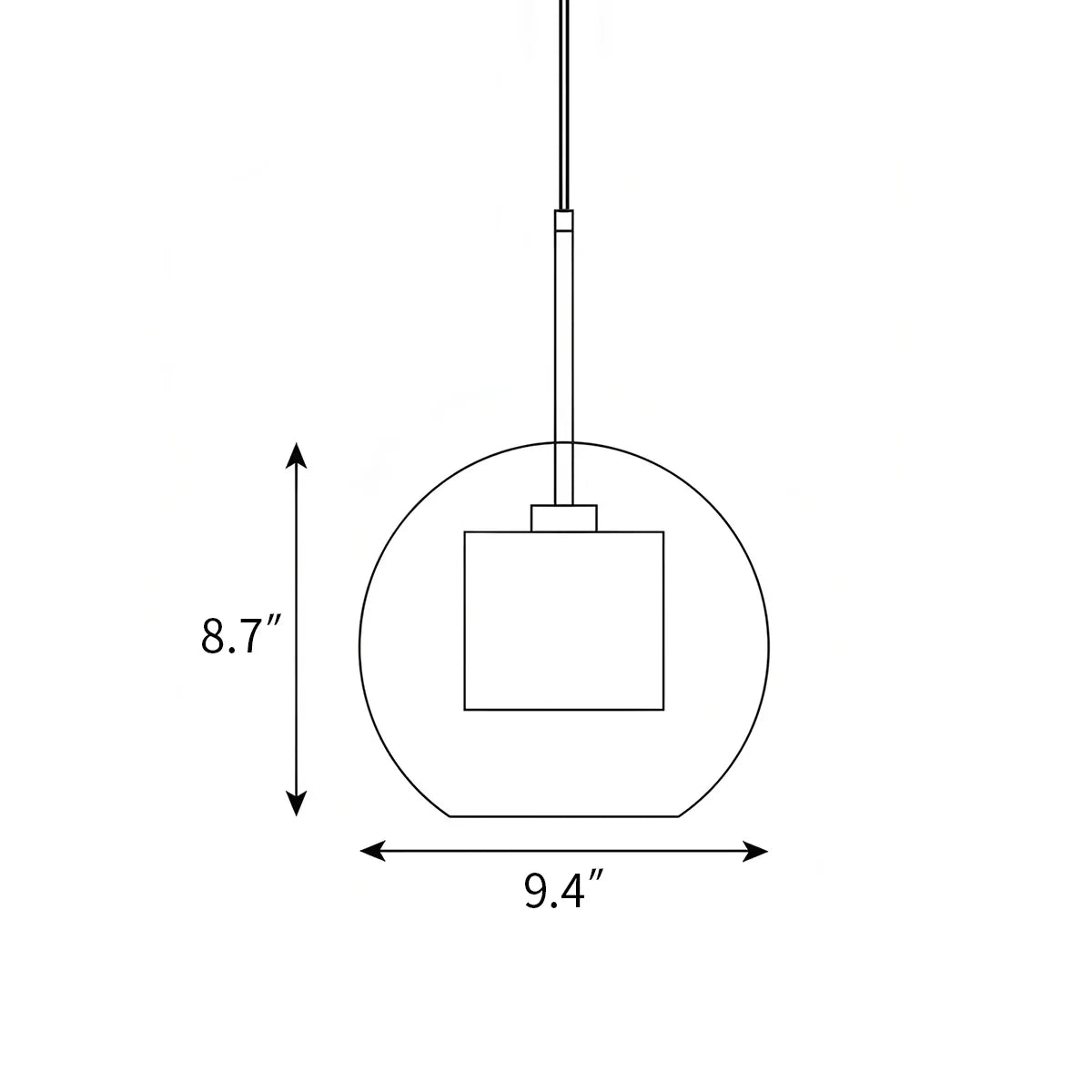 flairel Chiswick Glass Pendant Light for Kitchen Island