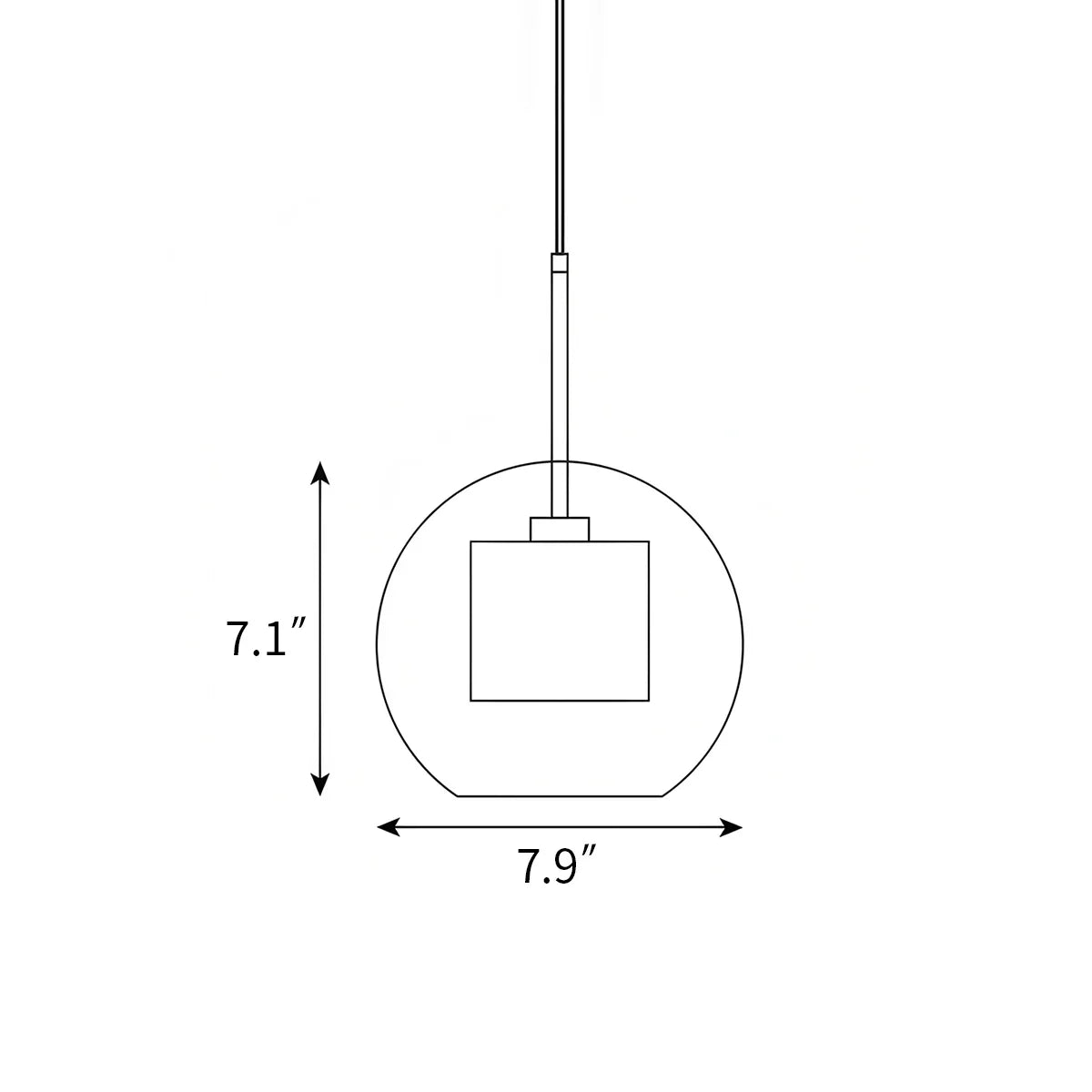 flairel Chiswick Glass Pendant Light for Kitchen Island