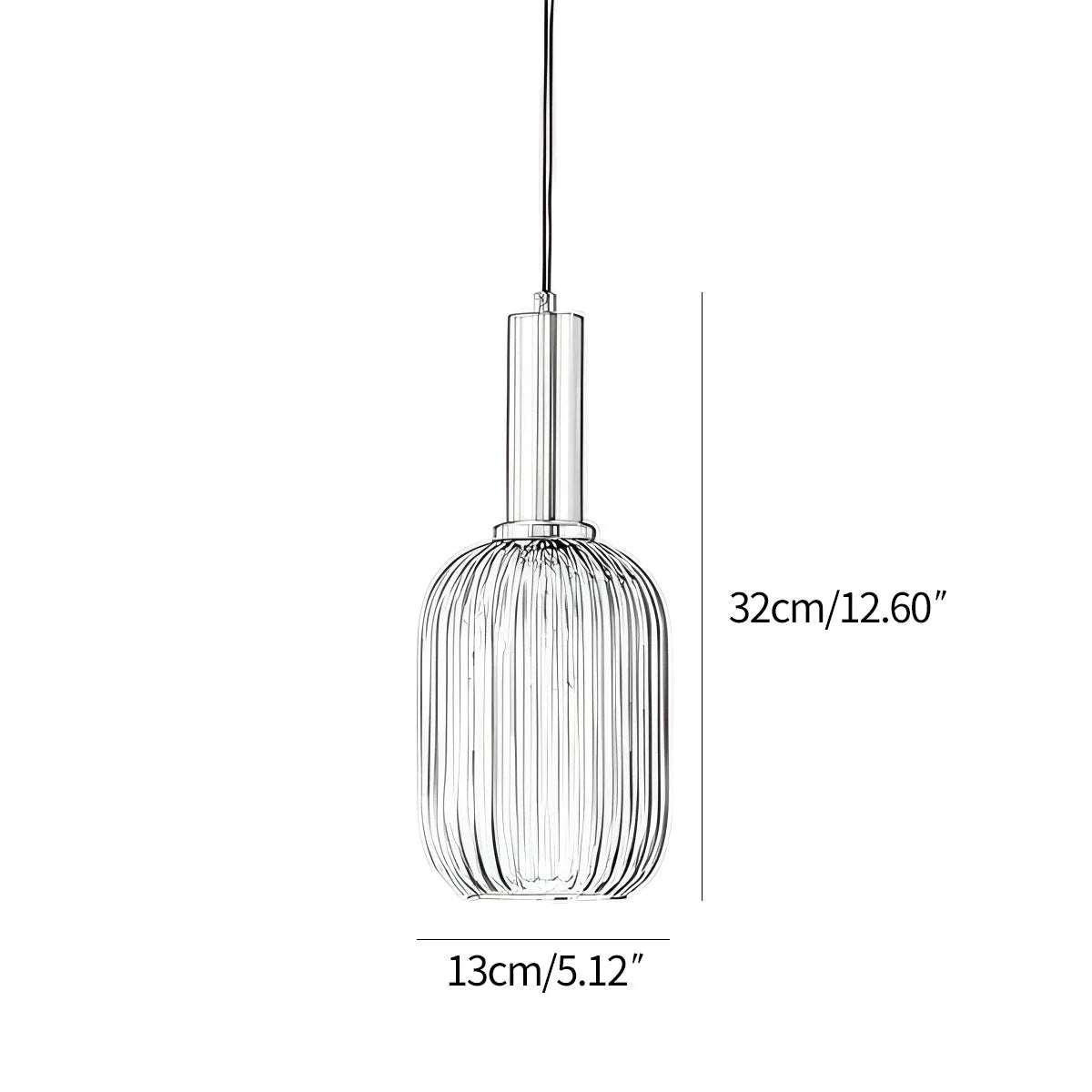 flairel Nordic Vintage Glass Striped Pendeant Light