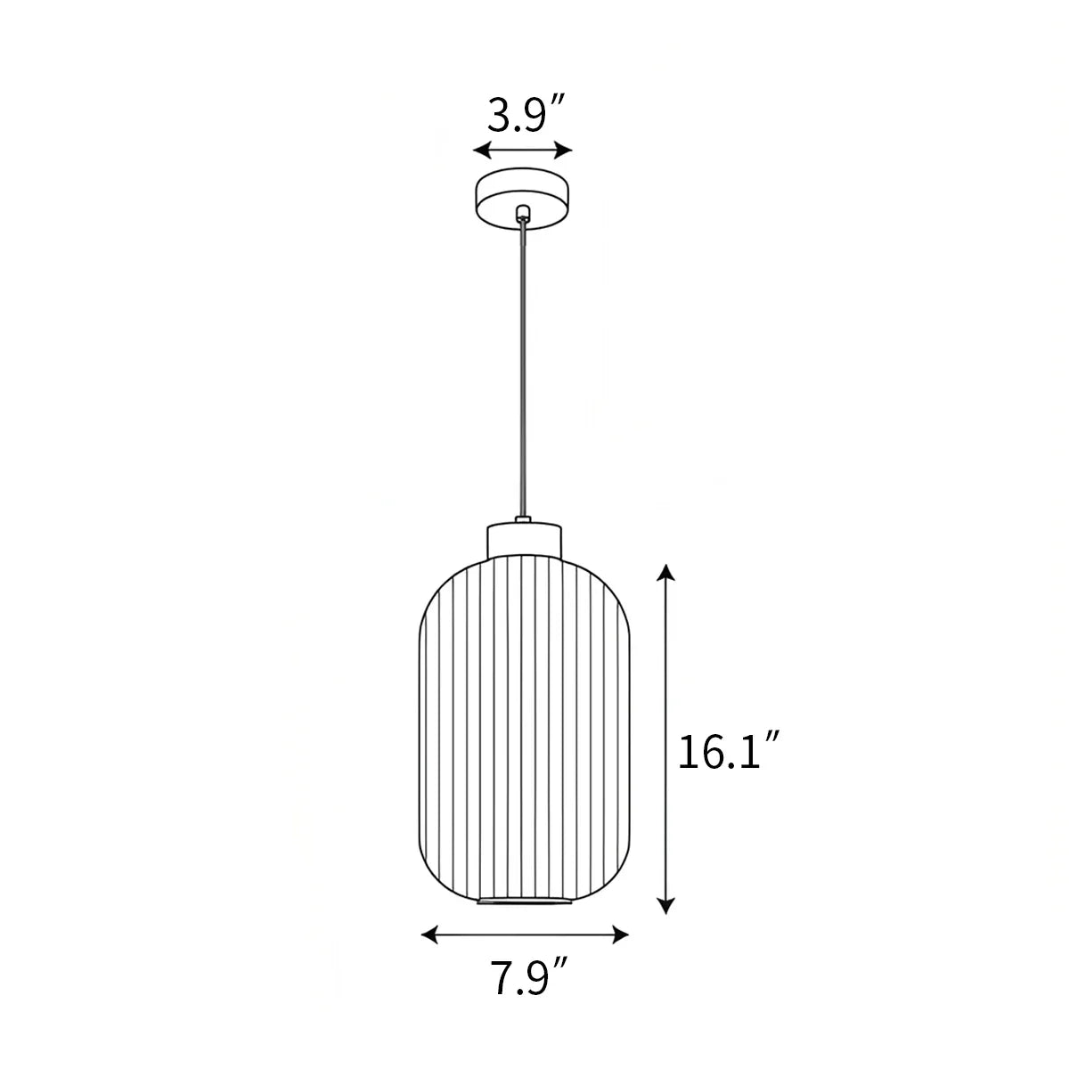 flairel Rime Pendant Lamp for Dining Room